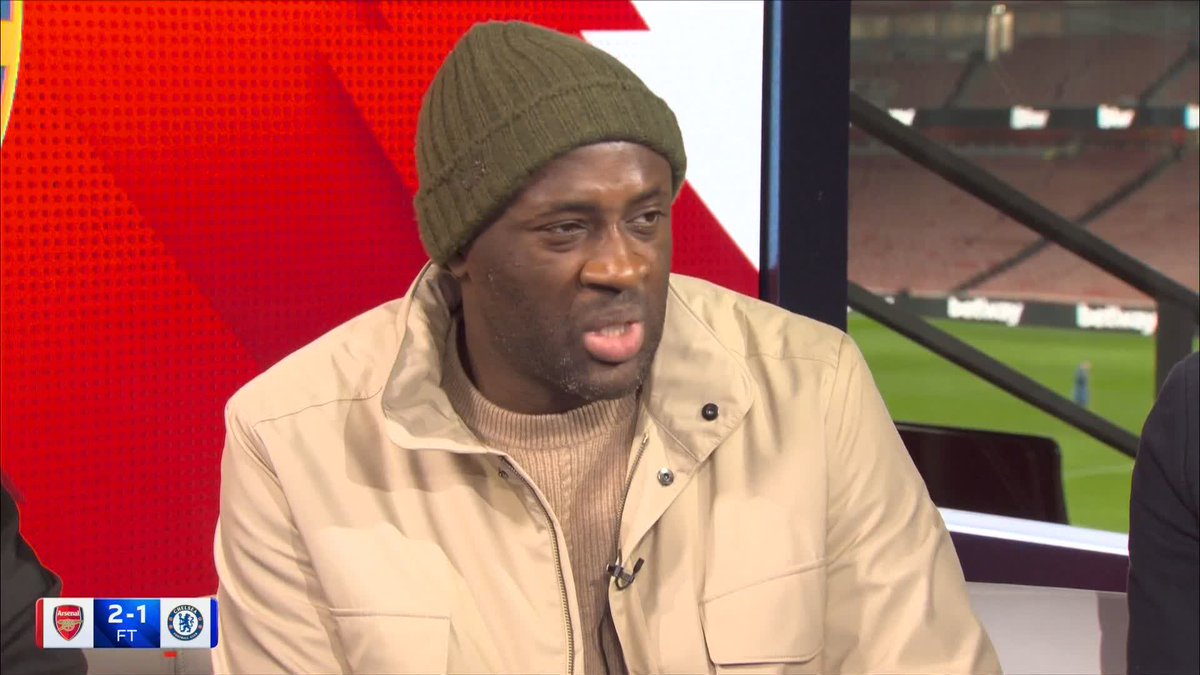 "I'm a bit disappointed... three goals from set-pieces, a bit strange for a derby!" Yaya Toure wanted to 'see more' from Arsenal's performance in their win against Chelsea today 👀