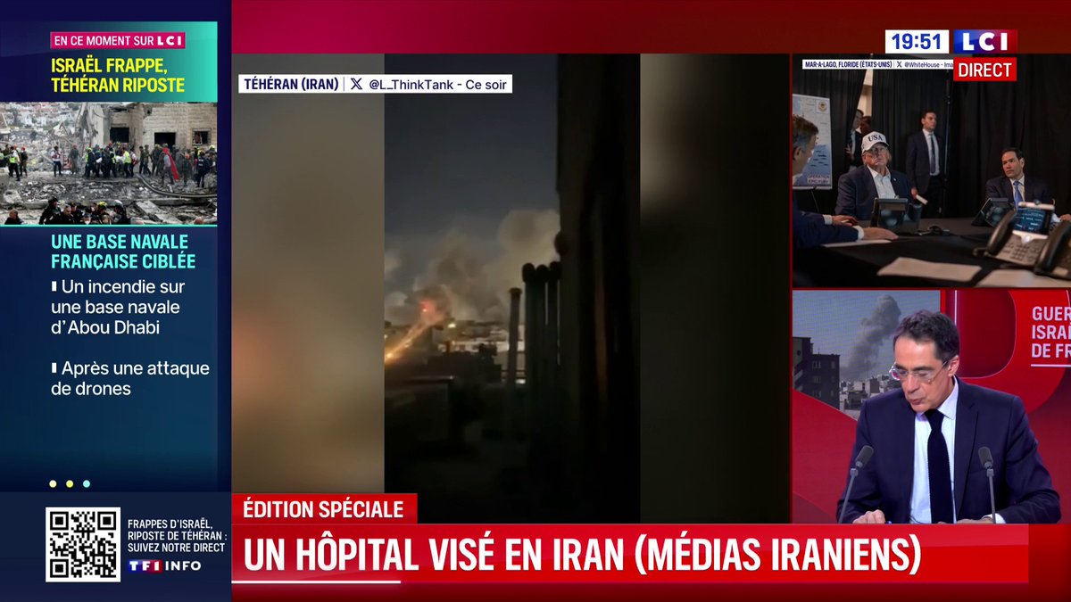 🔴 Le renseignement iranien aurait été bombardé et plusieurs médias affirment que des frappes ont visé un hôpital à Téhéran. Suivez notre édition spéciale sur LCI ⬇️