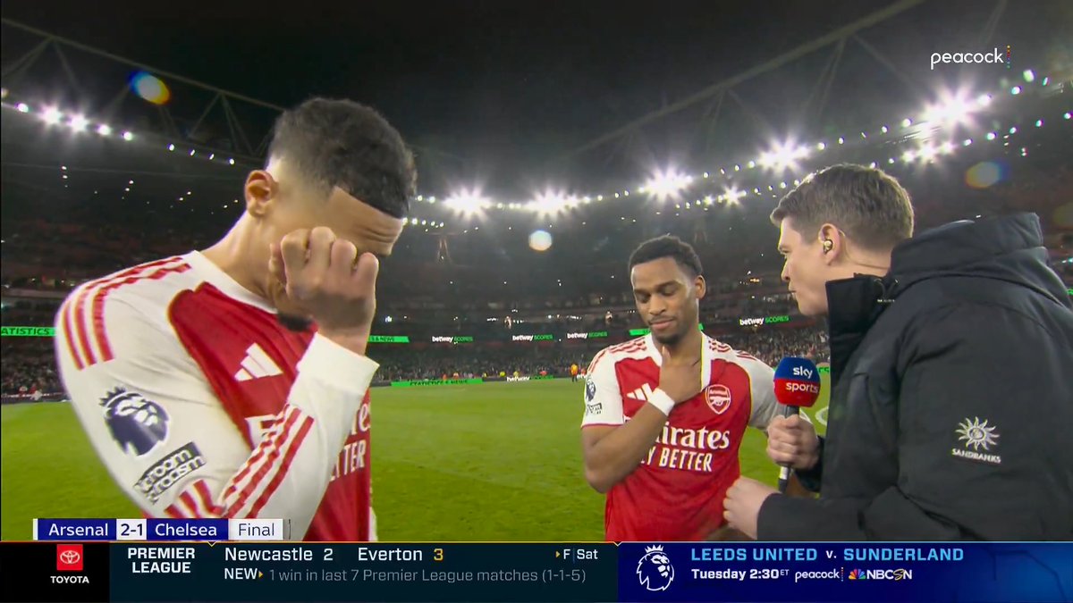"I think overall we played a good game and we can be proud of ourselves." Arsenal's goal scorers William Saliba and Jurrien Timber reflect on victory over Chelsea.