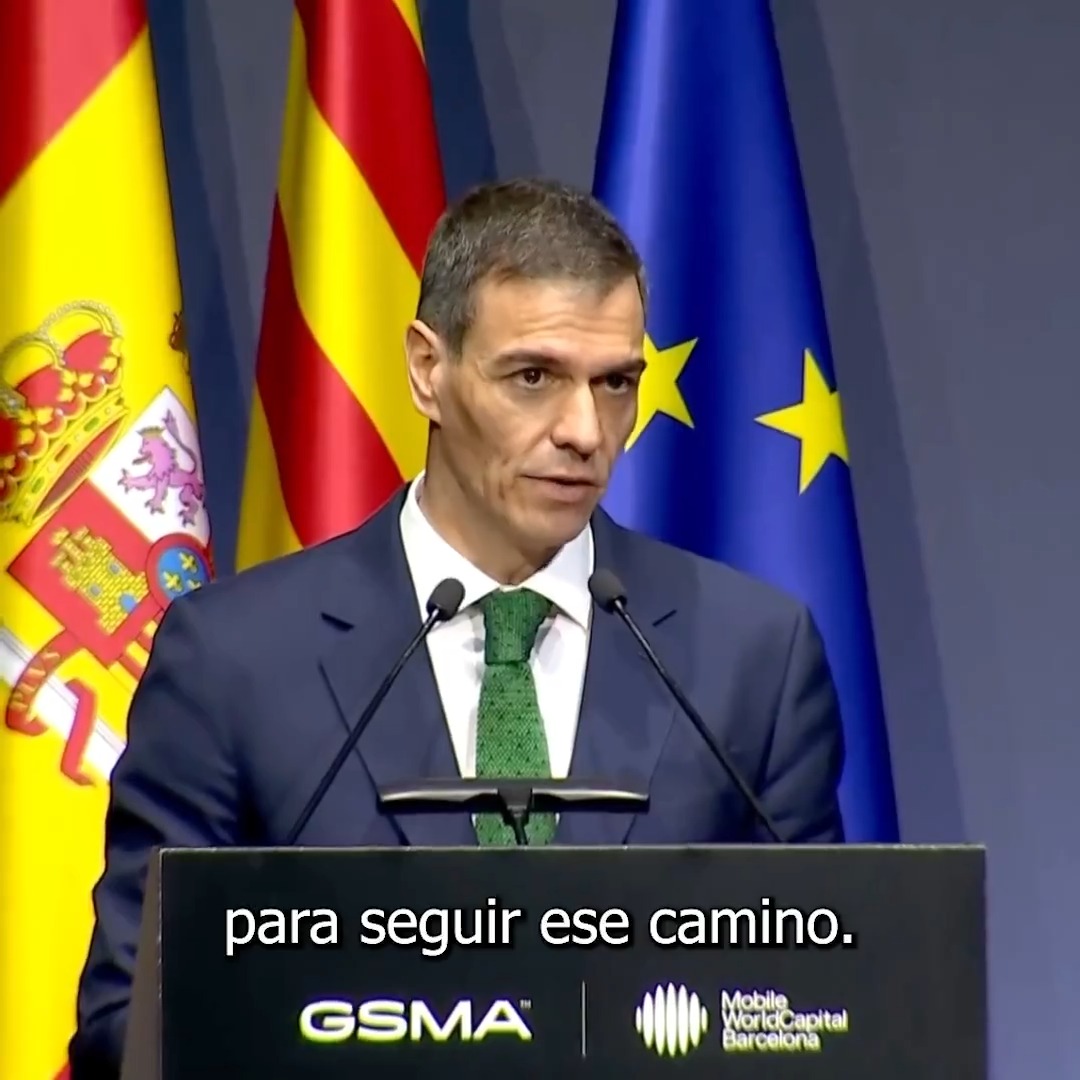 Estamos a las puertas de una transformación sin precedentes para la humanidad. De nosotros depende que esa transformación lo sea para el bien y que siga siendo un motor de desarrollo. Cuenten con España para seguir en ese camino. Bienvenidos al Mobile World Congress.