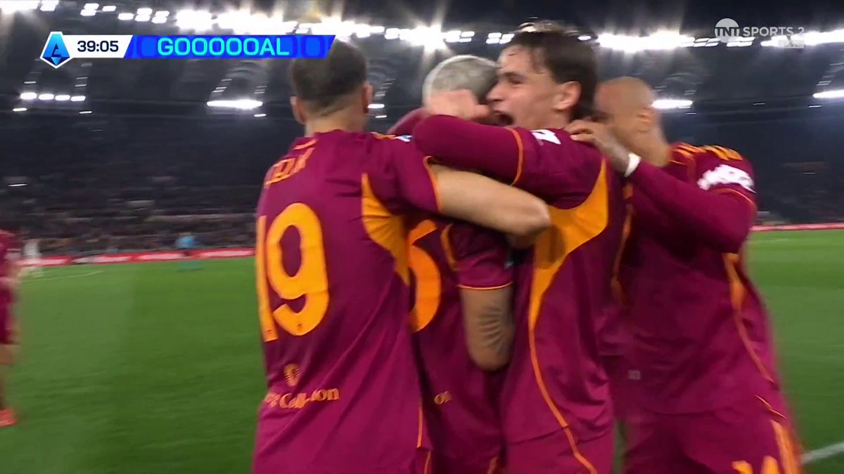 What a strike from Wesley Franca ๐ฅ He cuts inside and curls beautifully into the far corner to give Roma the lead over Juventus! ๐บ TNT Sports & discovery+ UK