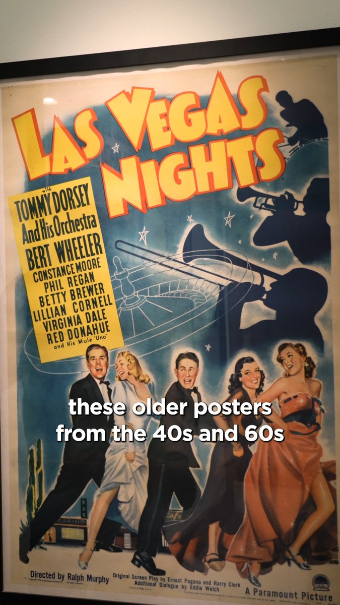 Check out this behind-the-scenes look at our new exhibition, Filmed in Las Vegas: America’s Playground on the Silver Screen. 🎬 Exhibit Designer Trevor Ganske shares what makes these vintage movie posters so unique, and how thoughtful spacing and placement help bring a gallery to life. The exhibition features 11 rare original posters from 1941–1969, widely considered Las Vegas’ cinematic “Golden Age.” Highlights include "Ocean’s 11" (1960) and "Viva Las Vegas" (1964), on loan from the private collection of Las Vegas businessman and collector Dan Tuntland. Now on view on our third floor in the Oscar B. Goodman Room. Learn more: