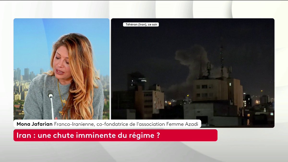 🔴 Iran : "La chute n’est pas imminente. Mais après les fissures révélées par la guerre des 12 jours et la mort des hautes têtes du régime, des brèches s’ouvrent. Cette fois, l’armée régulière et le peuple pourraient faire basculer l’équilibre", estime Mona Jafarian. #canal16