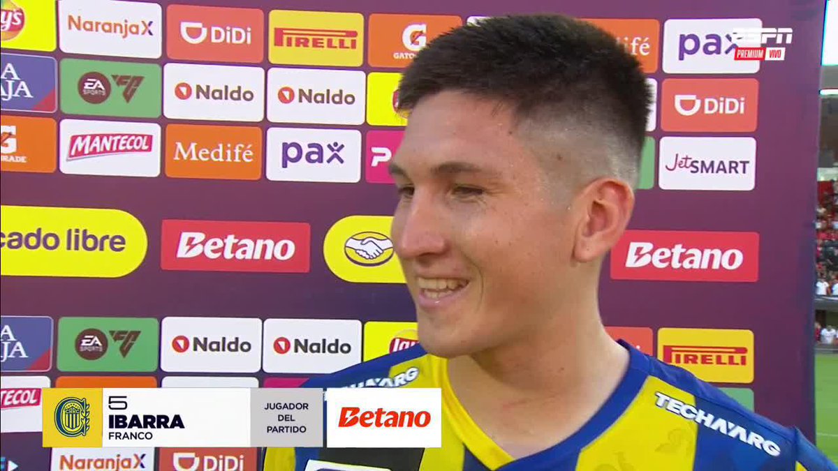 "ESTABA UN POCO CARGADO DEL ADUCTOR Y LE DIJE 'IMAGINATE SI NO ESTABA CARGADO DEL ADUCTOR'" Franco Ibarra y la importancia de tener a Fideo Di María en el Canalla para el clásico. 📺 ESPN Premium | Suscribite al Pack Fútbol en