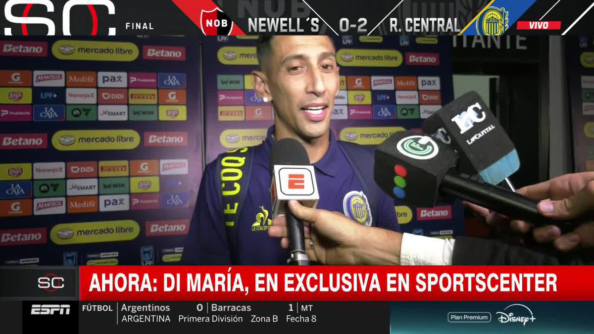 "SI NO ERA EL CLรSICO NO HUBIERA JUGADO. SABรA QUE ALGUNA ME IBA A QUEDAR... ESTABA CONVENCIDO". Di Marรญa confirmรณ que jugรณ LESIONADO el Clรกsico de Rosario, motivado por la fe: ยกLe quedรณ una y la mandรณ a guardar! ๐บ #SportsCenter | #DisneyPlus Plan Premium