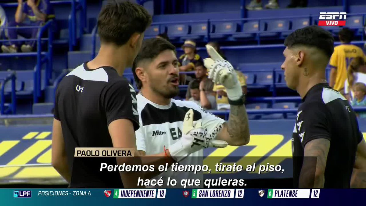 "PERDEMOS EL TIEMPO, TIRATE AL PISO, HACÉ LO QUE QUIERAS. UNA Y UNA. UNA LENTA, UNA RÁPIDO" Paolo Olivera, entrenador de arqueros de Gimnasia de Mendoza e hincha del club, la tiene CLARÍSIMA y se EMOCIONÓ en La Bombonera 📺 #ESPNFútbol1 | #DisneyPlus Plan Premium