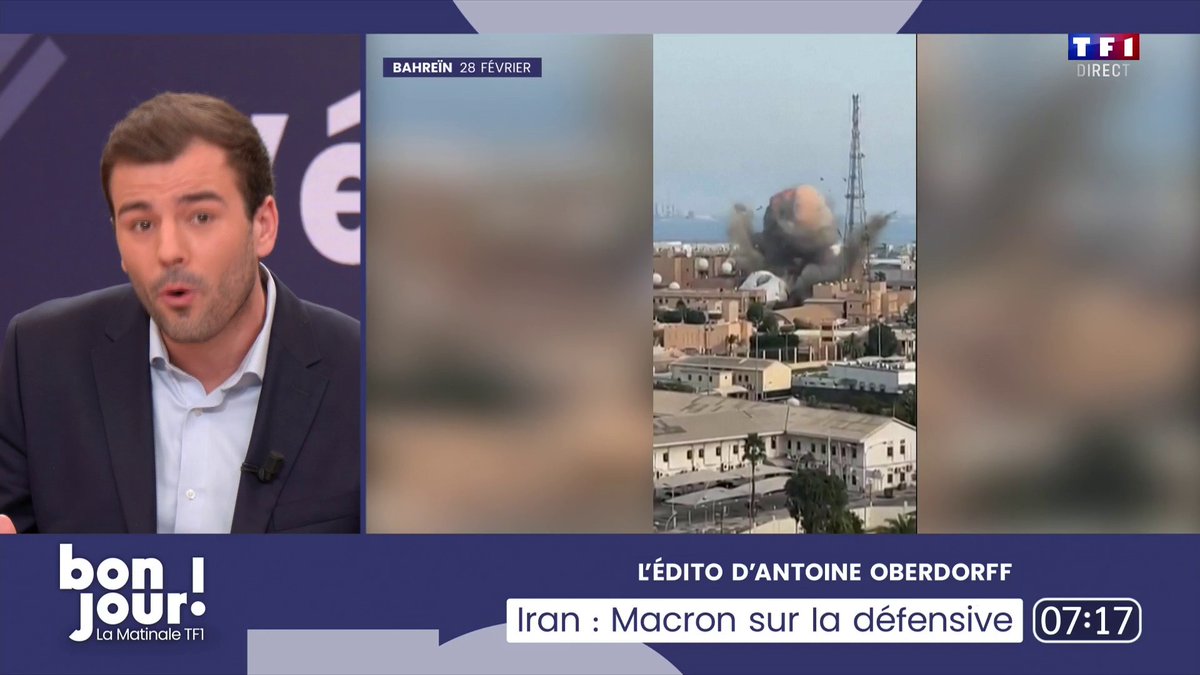 🔴 Iran : Emmanuel Macron sur la défensive 🗣️ "On a l’impression qu’Emmanuel Macron s’accroche à un monde en voie de disparition, celui du droit international." ▶️ L’édito d’Antoine Oberdorff