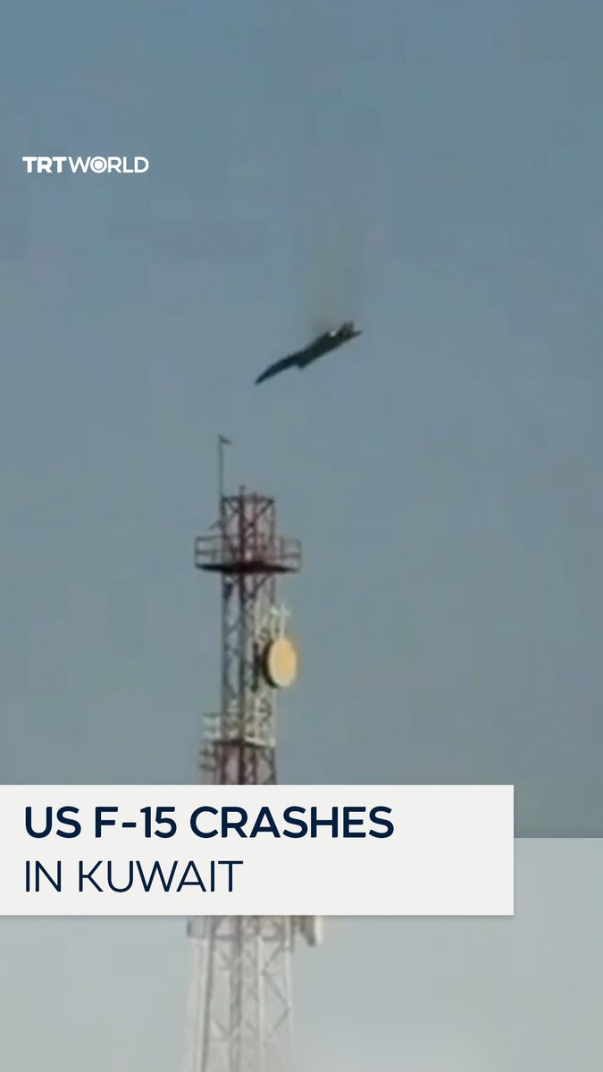 An F-15 fighter jet crashed in Kuwait, with the pilot managing to eject safely from the aircraft before it went down. Visuals showed the injured pilot being assisted by locals