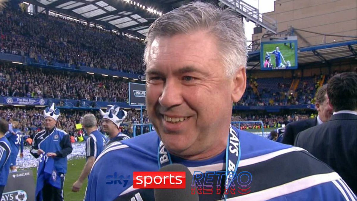 Ancelotti’s post match reaction after winning the EPL in his first season at Chelsea. Literally ended the season by beating Wigan 8-0 making them the first EPL team to hit at least 100 goals in a season. Chelsea really used to be a proper team, man.