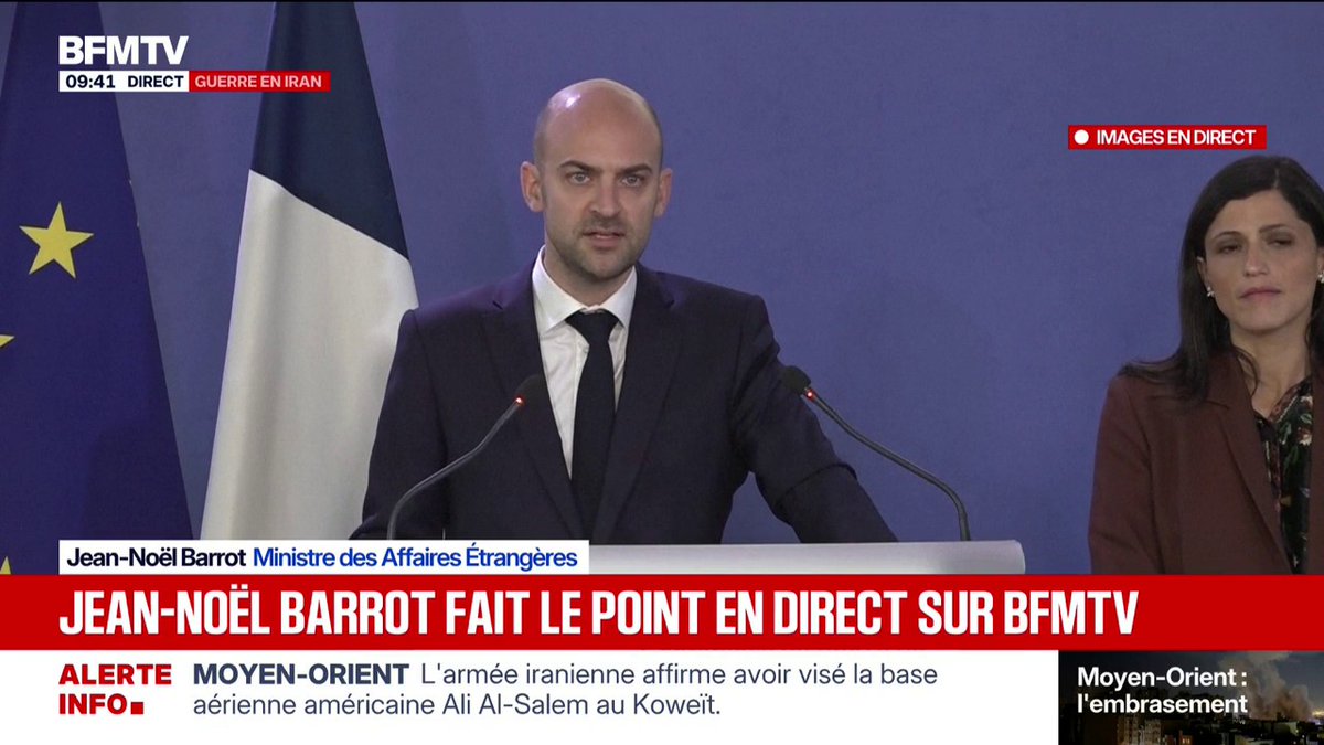 Guerre au Moyen-Orient: "Il est profondément regrettable que cette situation n'ait pu être réglée dans le cadre des institutions internationales" ➡️ Jean-Noël Barrot, ministre de l’Europe et des Affaires étrangères