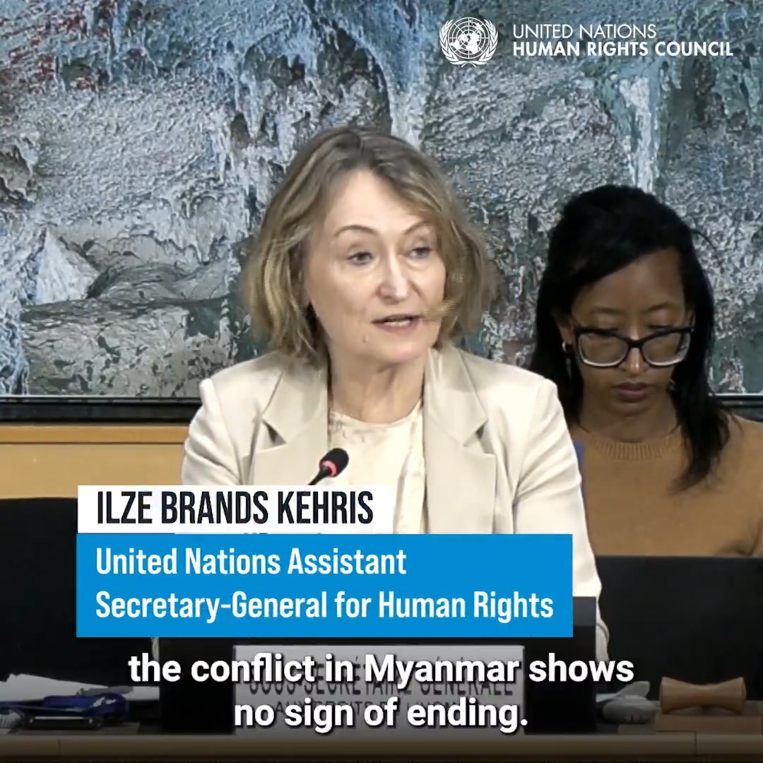 "Five years after the military coup, the conflict in #Myanmar shows no sign of ending," UN Human Rights Assistant Secretary-General Ilze Brands Kehris told the United Nations Human Rights Council. "Human rights and justice are crucial to resolving this crisis," she said at #HRC61