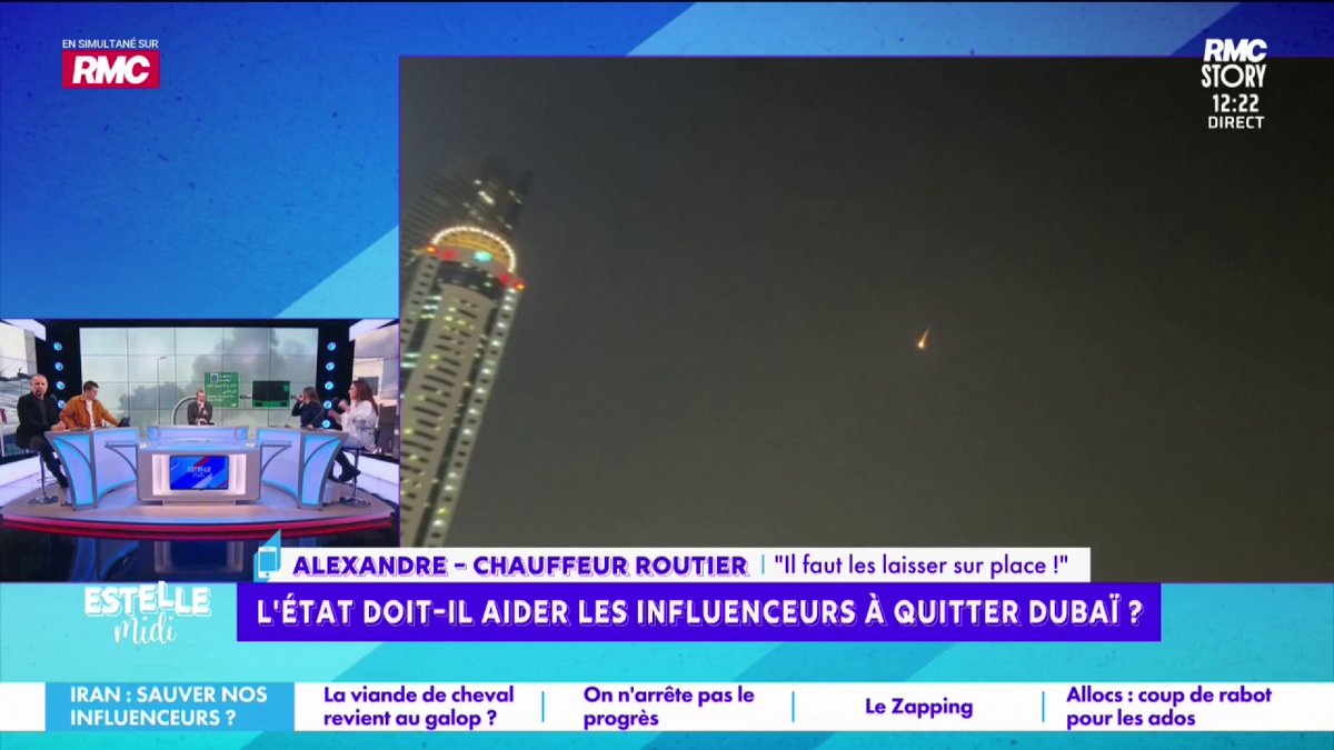 🇫🇷 Aider les influenceurs à quitter Dubaï ? 📞 Alexandre : "Ils ont craché sur la France et maintenant ils aiment la France... Restez là-bas, t'as voulu quitter la France, tu ne reviens plus ! Qu'ils se débrouillent ! Les vacanciers, oui il faut les aider !" #EstelleMidi