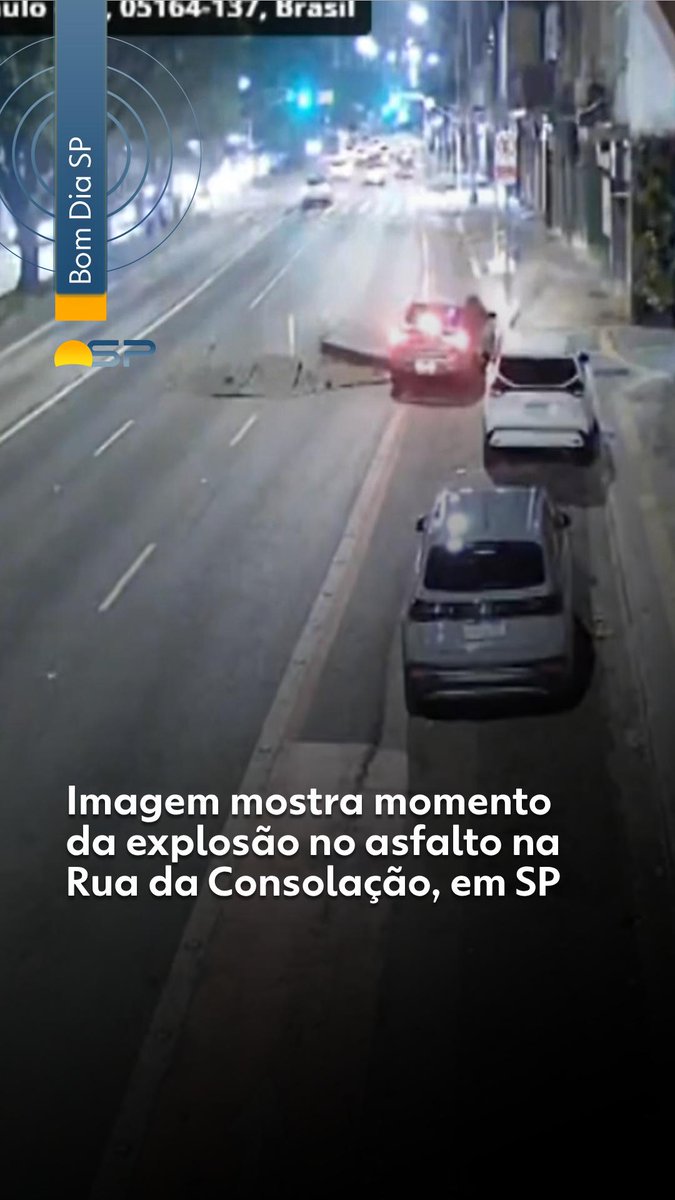 Imagem mostra momento da explosão que abriu cratera na Rua da Consolação, em SP #g1