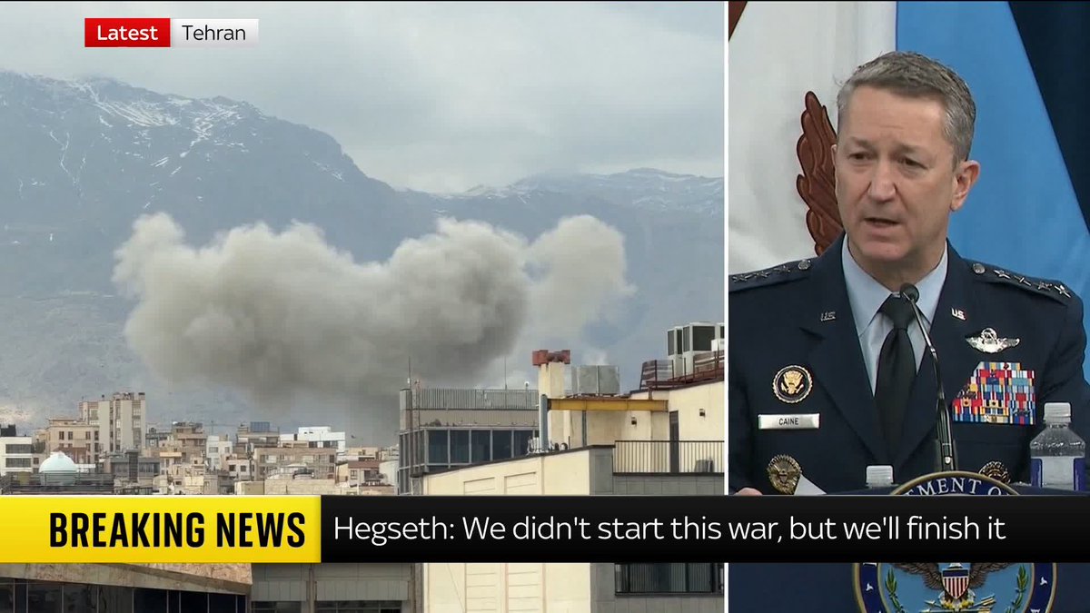 "This is not a single overnight operation." General Dan Caine discusses the U.S. military's objectives in Iran and says it "will take some time to achieve" ⬇️ 📺 Sky 501 and YouTube
