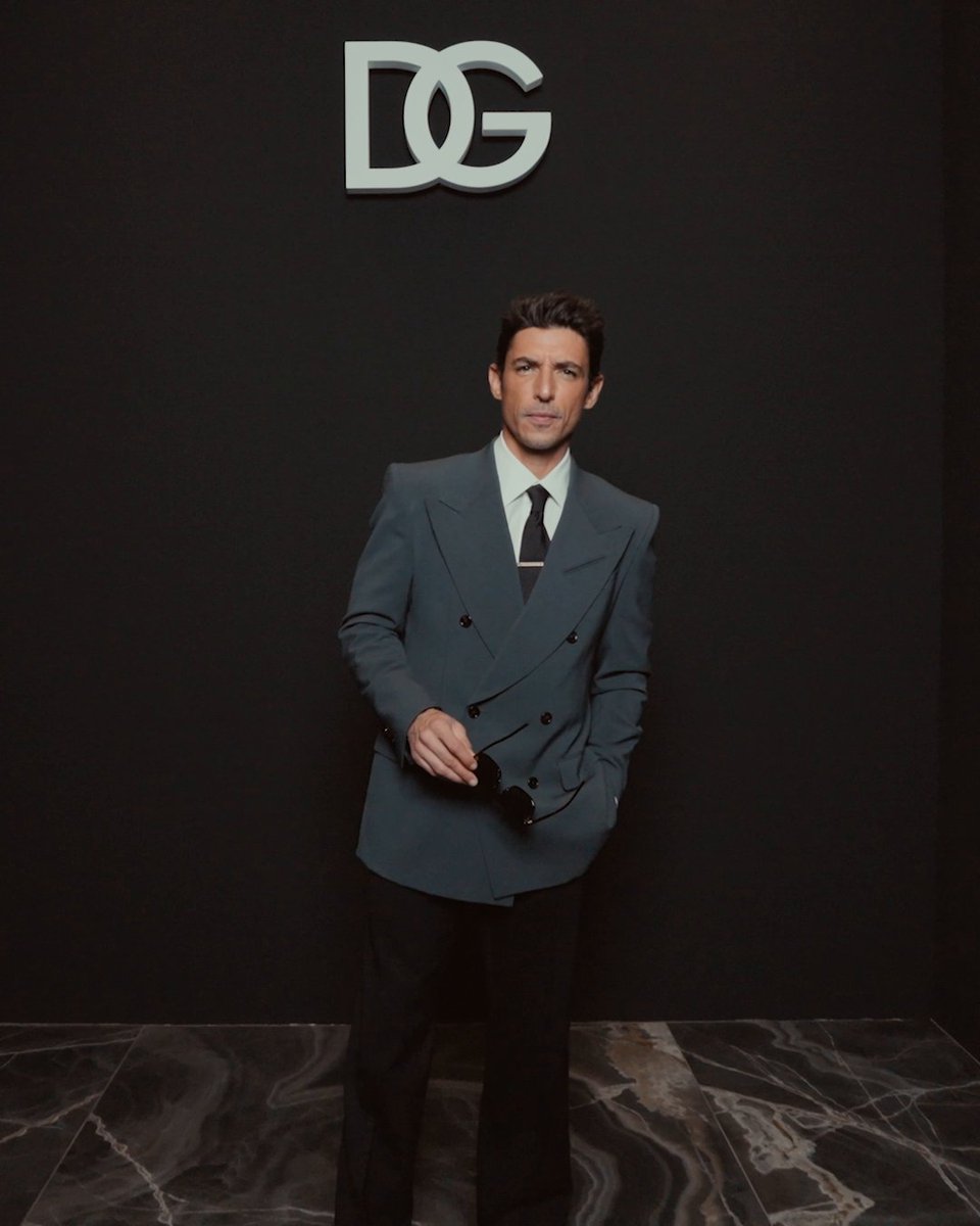 Alberto Guerra, the face of #DGTheOne Campaign attends the #DGFW26 Women's Fashion Show. Discover more at #DolceGabbana #DGBeauty #DGCelebs