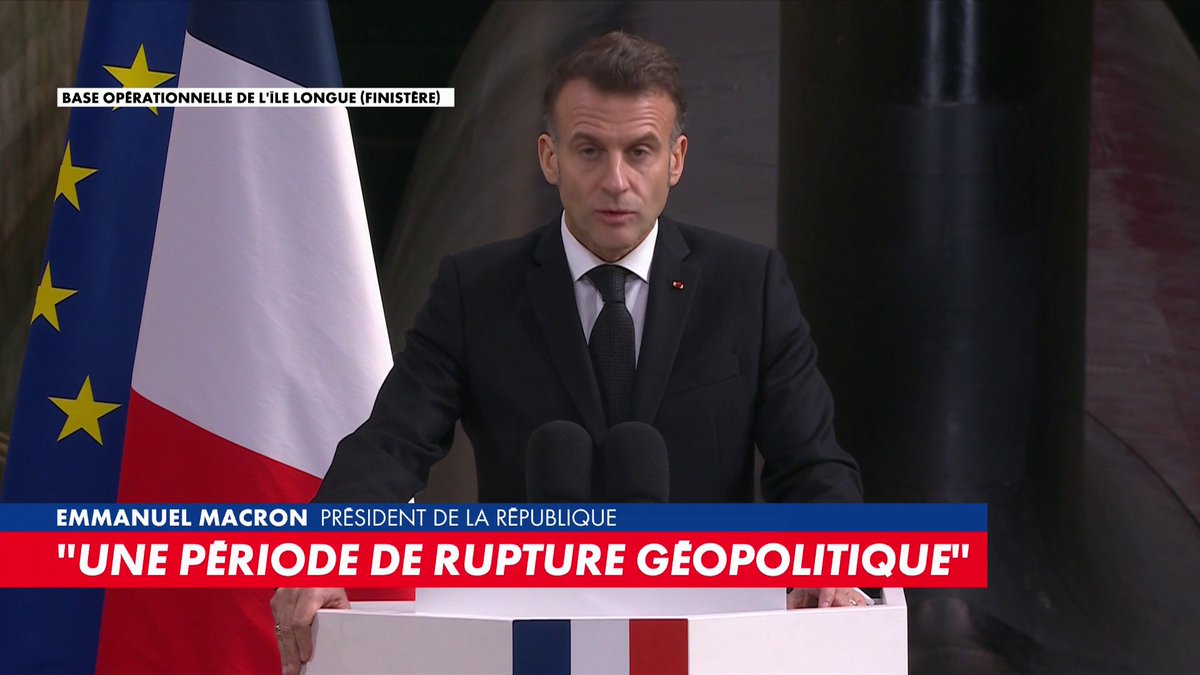 🚨🇫🇷 FLASH | "Si nous devions utiliser notre arsenal nucléaire, aucun État ne s’en remettrait", assure Emmanuel Macron.