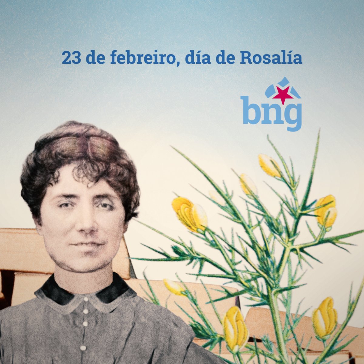 Rosalía: galega, rebelde, feminista e universal. A súa voz estivo sempre do lado das causas xustas e foi a bandeira da nosa dignidade. Celebrámola, como cada ano, no Día de Rosalía o 23 de febreiro.