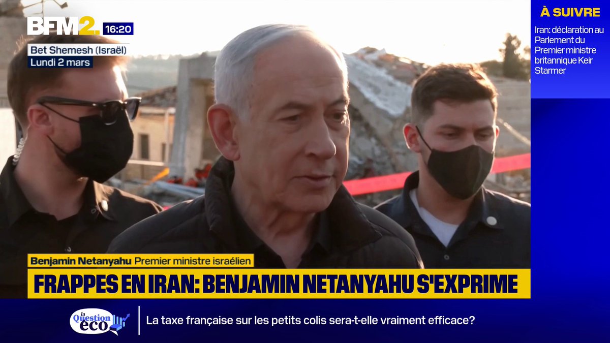 Frappes iraniennes en Israël: "S'ils obtiennent des armes nucléaires et les moyens de les livrer, des missiles balistiques, des missiles balistiques intercontinentaux, ils menaceront toute l'humanité", prévient Benjamin Netanyahu, Premier ministre israélien #BFM2