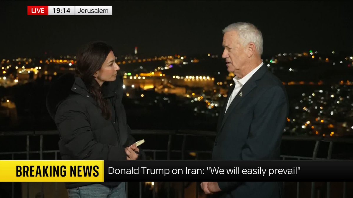 Can an aerial campaign bring regime change in Iran? Former Israeli defence minister Benny Gantz says he "would not exclude" boots on the ground.