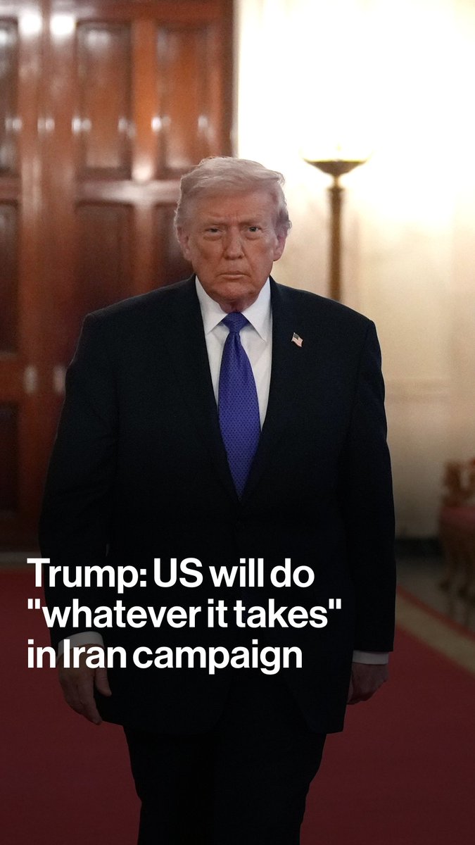 President Donald Trump said the US would keep up its military offensive against Iran for as long as it takes, outlining for the first time a set of four objectives he hopes to accomplish toward reducing the threat he said is posed by Tehran