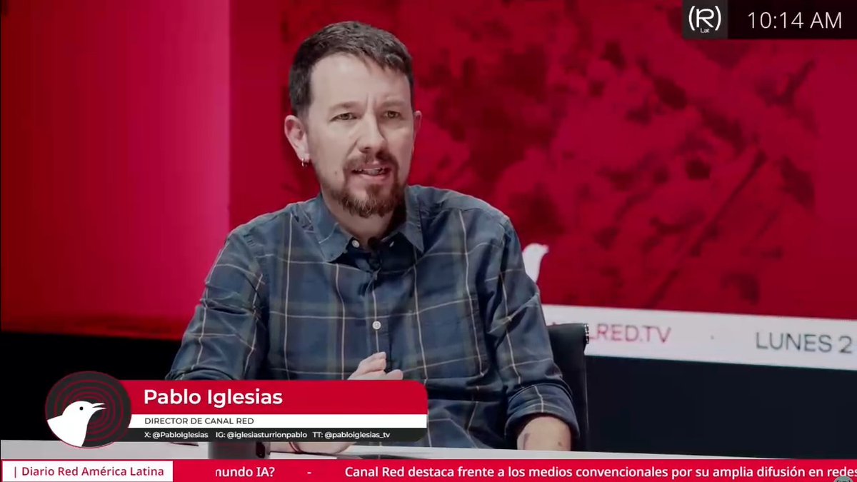 🇺🇸 “Si hay que hablar de narco estado y narco presidente, ese es Donald Trump.” Pablo Iglesias 🔻{R}, Director de Canal Red 📺 #SINSONTE |