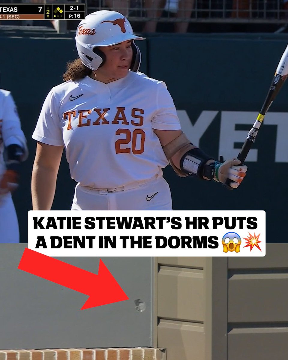 Katie Stewart showing off the power 😤 Texas Softball