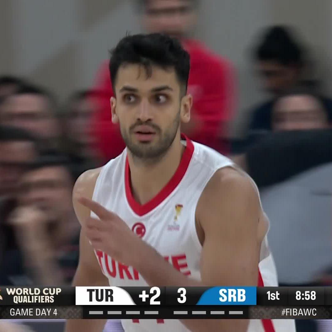 ๐ค รmer Yurtseven enjoying his time on court tonight! #FIBAWC x #StepItUpTรผrkiye