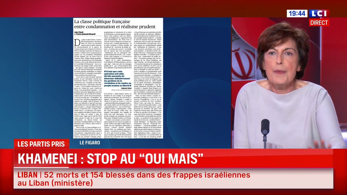 📢 : « Khamenei : Stop au “oui mais” », le parti pris #politique de Ruth Elkrief Ruth Elkrief “Ne pas se réjouir d’abord de la liberté possible du peuple iranien, c’est un problème.” #24hPujadas #LCI #Iran #Khamenei ⤵️