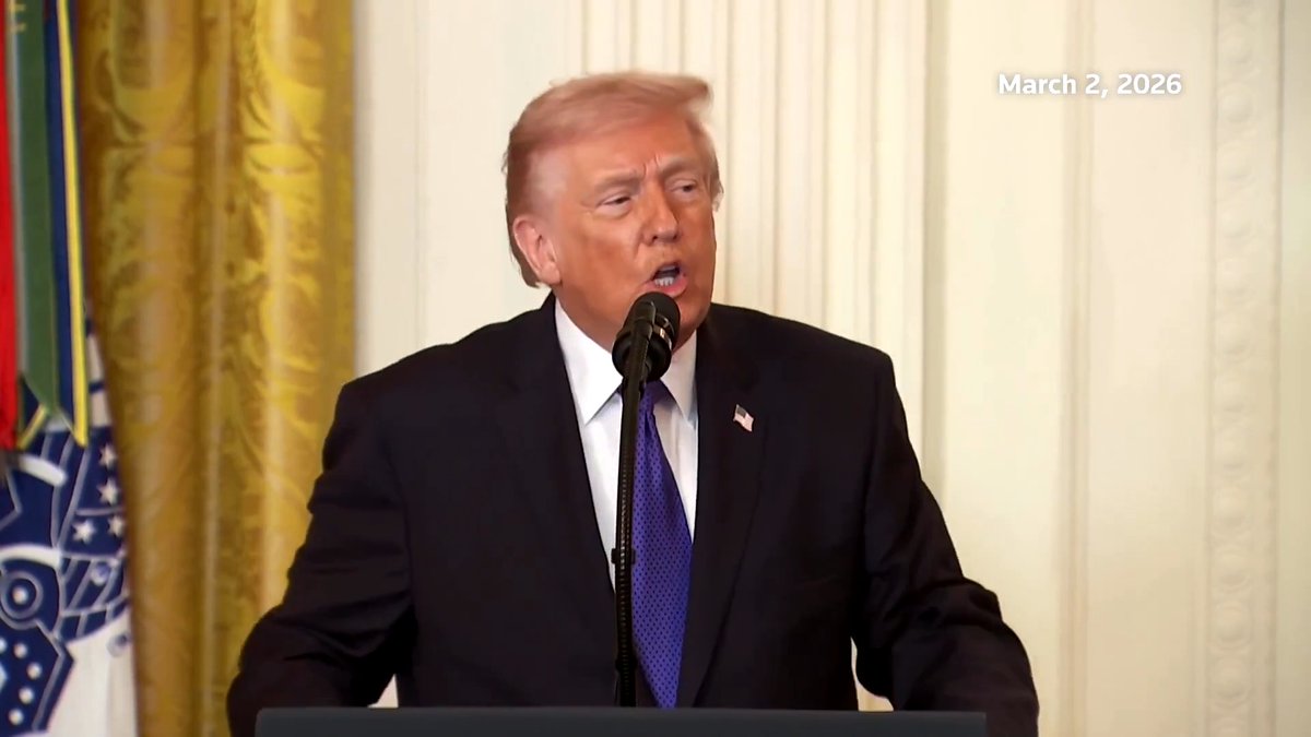 At the White House today, President Trump gave his most extensive comments about the Iran war, beyond two video messages and a series of brief phone interviews with reporters over the weekend that offered sometimes conflicting objectives in the conflict