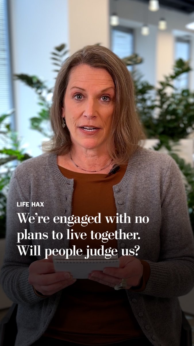 Will people discredit her relationship if she doesn’t live with her fiancé? Advice columnist Carolyn Hax weighs in.