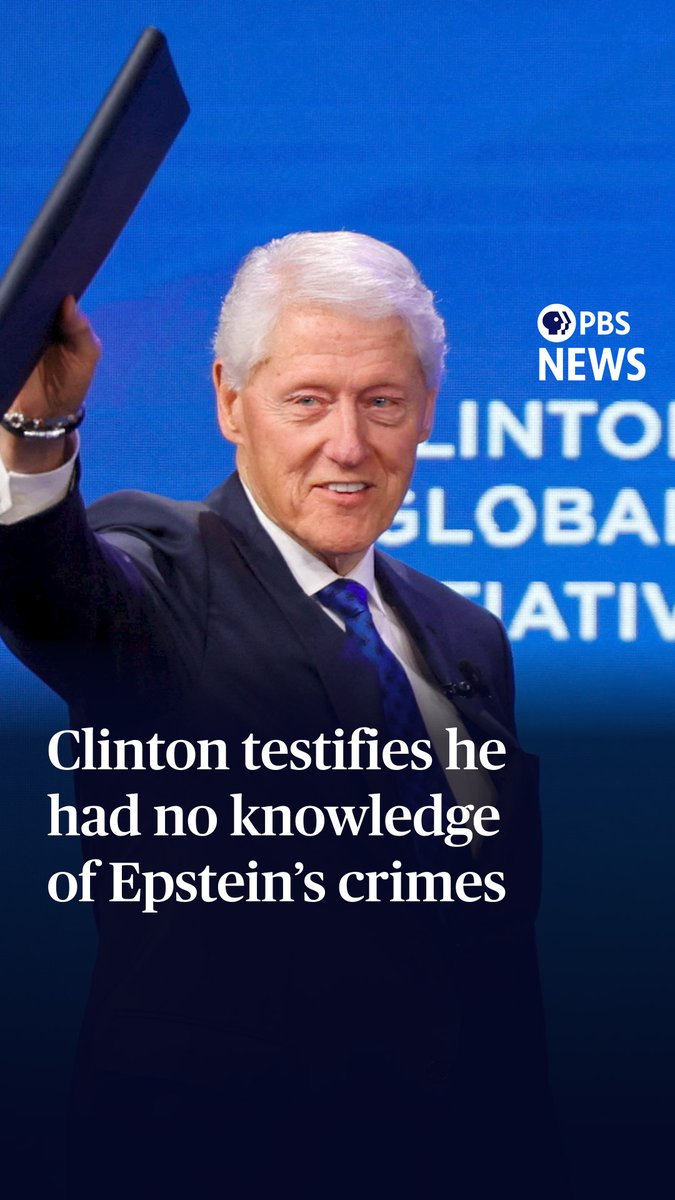 Bill Clinton became the first former president compelled to testify to members of Congress on Friday. At a closed-door session, the House Oversight Committee heard from Clinton about his connections to the late convicted sex offender Jeffrey Epstein. Clinton said he did nothing wrong, adding, "I saw nothing that ever gave me pause." His testimony came one day after the committee questioned his wife, former Secretary of State Hillary Clinton, for more than six hours. She said she had no new information and never met Epstein. Lisa Desjardins has more.