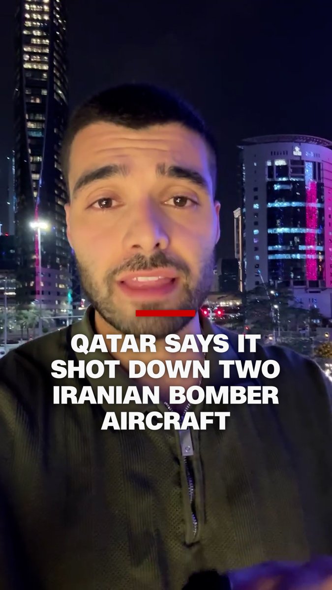 Qatar's Ministry of Defense said it shot down two Iranian Su-24 bombers on Monday, marking the first time that a Gulf country has shot down Iranian aircraft since the latest conflict began.