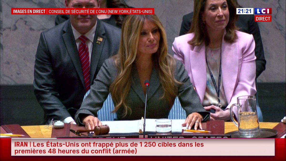 🔴 Melania Trump préside un Conseil de sécurité de l'ONU, en pleine opération militaire israélo-américaine contre l'Iran