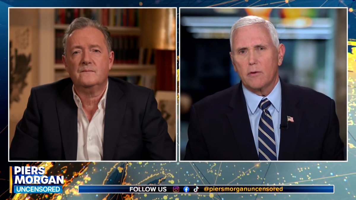 "The real objective here is to confront a war that started 47 years ago... we have to see this through." Watch more of Mike Pence discussing Iran with Piers Morgan 👇 📺 Piers Morgan | Mike Pence