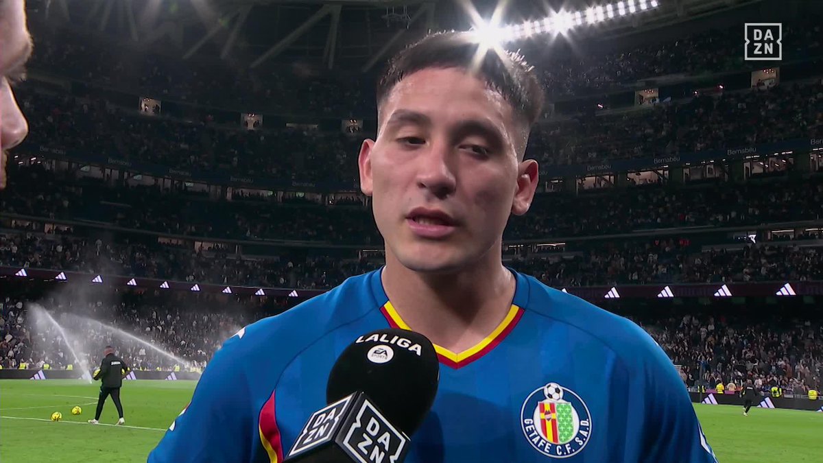 Satriano, autor del gol del Getafe C.F., sobre la acción de Rüdiger con Diego Rico 🗣️ "En vivo vi un rodillazo en la cara. Pero después no sé la velocidad" #LALIGAenDAZN ⚽️