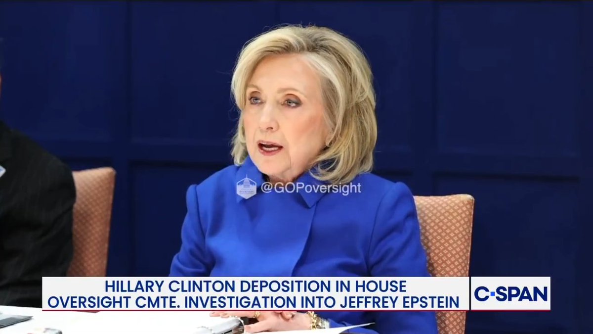 🚨 Former Secretary of State Hillary Clinton opening statement in deposition before the House Oversight Committee as part of the Epstein investigation.
