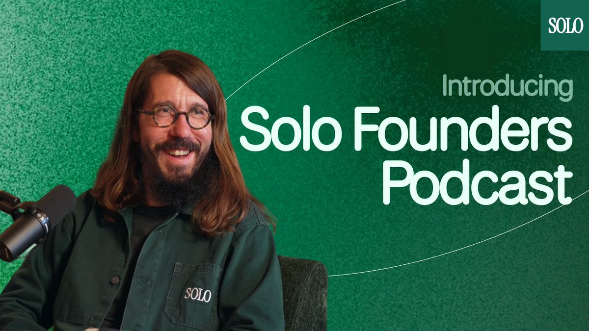 Announcing the Solo Founders Podcast. Conversations with founders building the most ambitious companies without co-founders. First episode drops tomorrow.