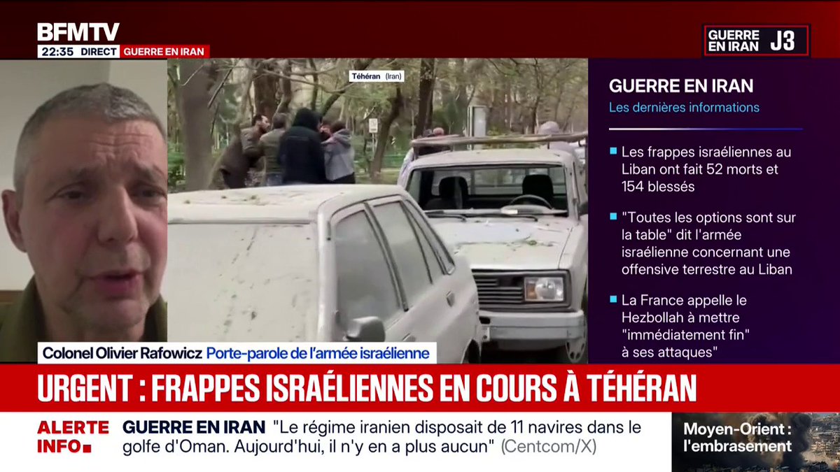 "Il faut que le peuple iranien se libère de ce régime", estime Olivier Rafowicz, porte-parole de l'armée israélienne