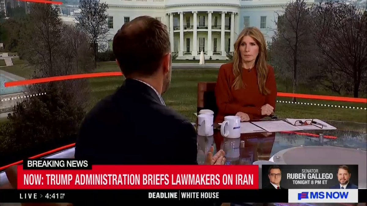 Iraq War Veteran Crow: Trump announced the start of this war with Iran at Mar-a-Lago in front of the curtains. He talked about the fact that service members were going to die. Then he literally walked behind the curtains to his private club and he hosted a million dollars a plate dinner and dance party that night.