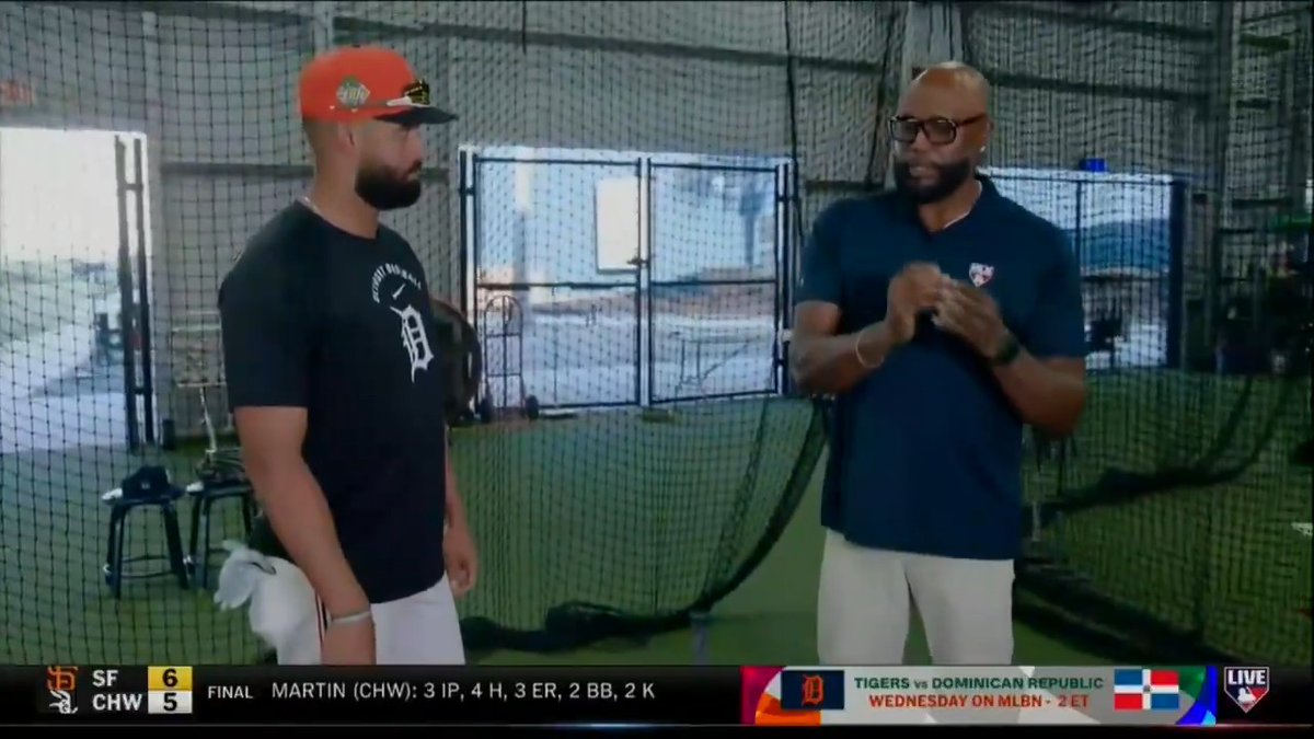 Riley Greene set new career highs last season with 36 HR and 111 RBI 💪 The Detroit Tigers slugger detailed his swing approach with cliff floyd in the batting cages. 📺 30 Clubs, 30 Camps