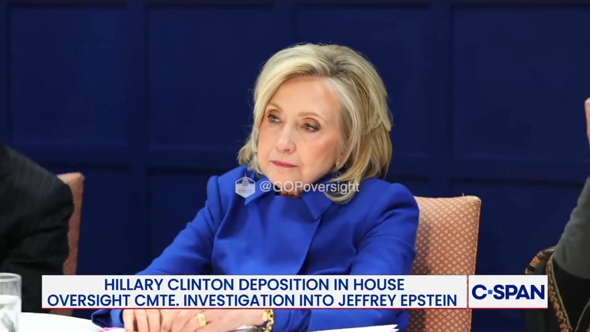 🚨🇺🇸 Hillary was asked if she believes Epstein was running a honey pot operation to blackmail people. Hillary said she has no direct knowledge, but admits: It’s one of the areas the committee should definitely investigate.