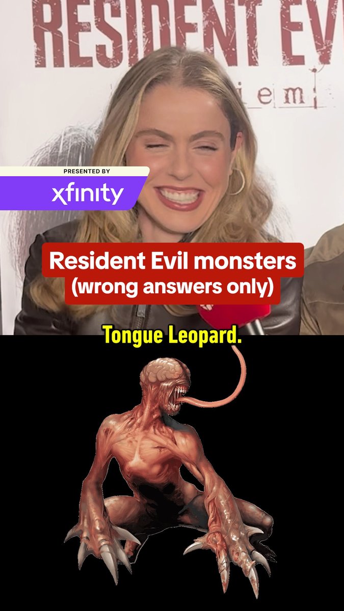 Stars of Resident Evil Requiem Nick Apostolides and Angela Sant'Albano rename iconic Resident Evil monsters! Presented by Xfinity Imagine That.