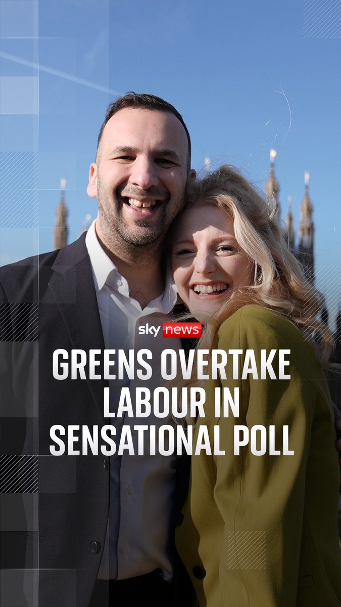 Exclusive polling by YouGov for Sky News shows the Green Party have leapfrogged Labour in voting intention polls, as the second most popular UK party. Sam Coates Sky explains. 🔗