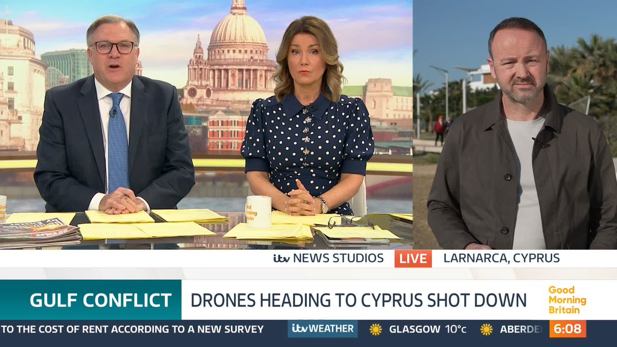 Two more drones heading for RAF Akrotiri were intercepted, a Cypriot government spokesperson has said. 'It seems that this war is brushing up against European shores.' Jonathan Swain reports from Cyprus.