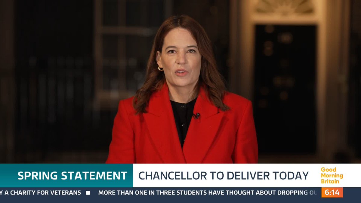 The Chancellor Rachel Reeves will deliver her Spring Statement today, amid a clash about the Middle East conflict between Sir Keir Starmer and Donald Trump over the use of UK airbases. Louisa James reports from Downing Street.