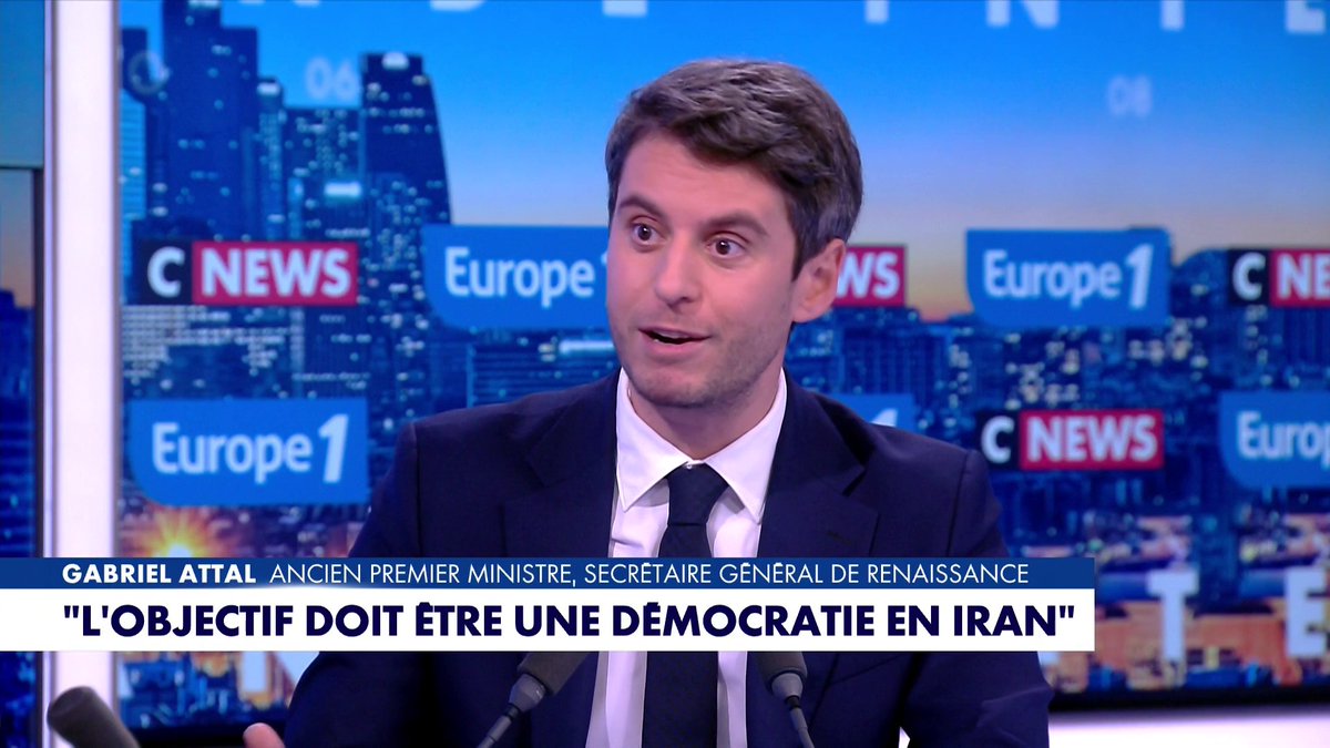 Gabriel Attal : «Il faut aider les Iraniens à préparer le jour d'après, la France a un rôle», dans #LaGrandeInterview Toute l'info est à retrouver sur