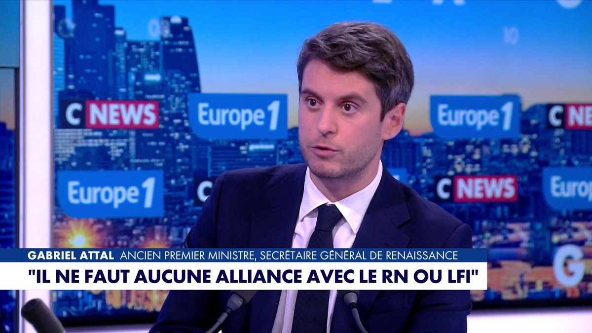 Gabriel Attal : «Personne ne peut appeler à voter pour LFI avec tout ce qu'on voit aujourd'hui», dans #LaGrandeInterview Toute l'info est à retrouver sur