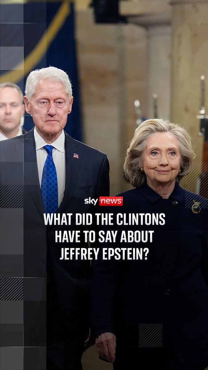 Bill and Hillary Clinton used their behind-closed-doors depositions to distance themselves from Jeffrey Epstein and denied having any prior knowledge of his crimes. The former president has featured in the Epstein files, including pictures of him in a hot tub with a woman whose face was redacted. Appearing in the files does not imply any wrongdoing. James Matthews reports. 🔗