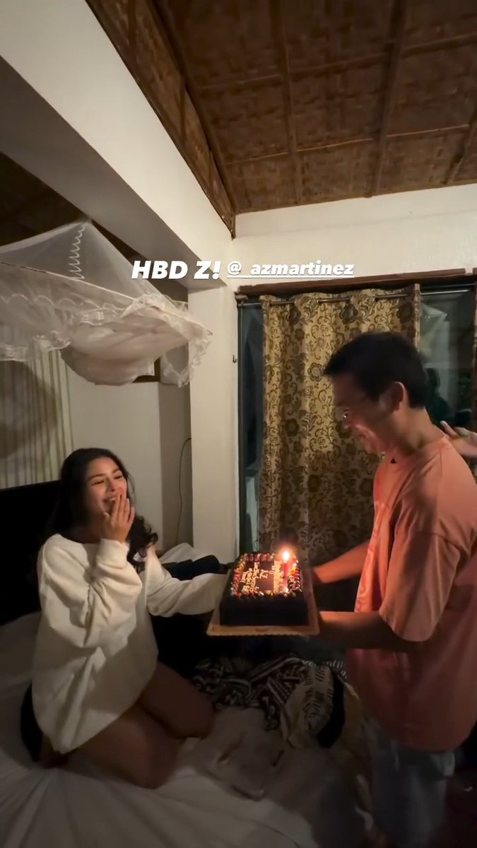 Feeling all the love! 🥰💚 AZ Martinez was surprised with a cake by her #TheSecretsOfHotel88 family. 🤫✨ 🎥 dustinyuu via Instagram Story
