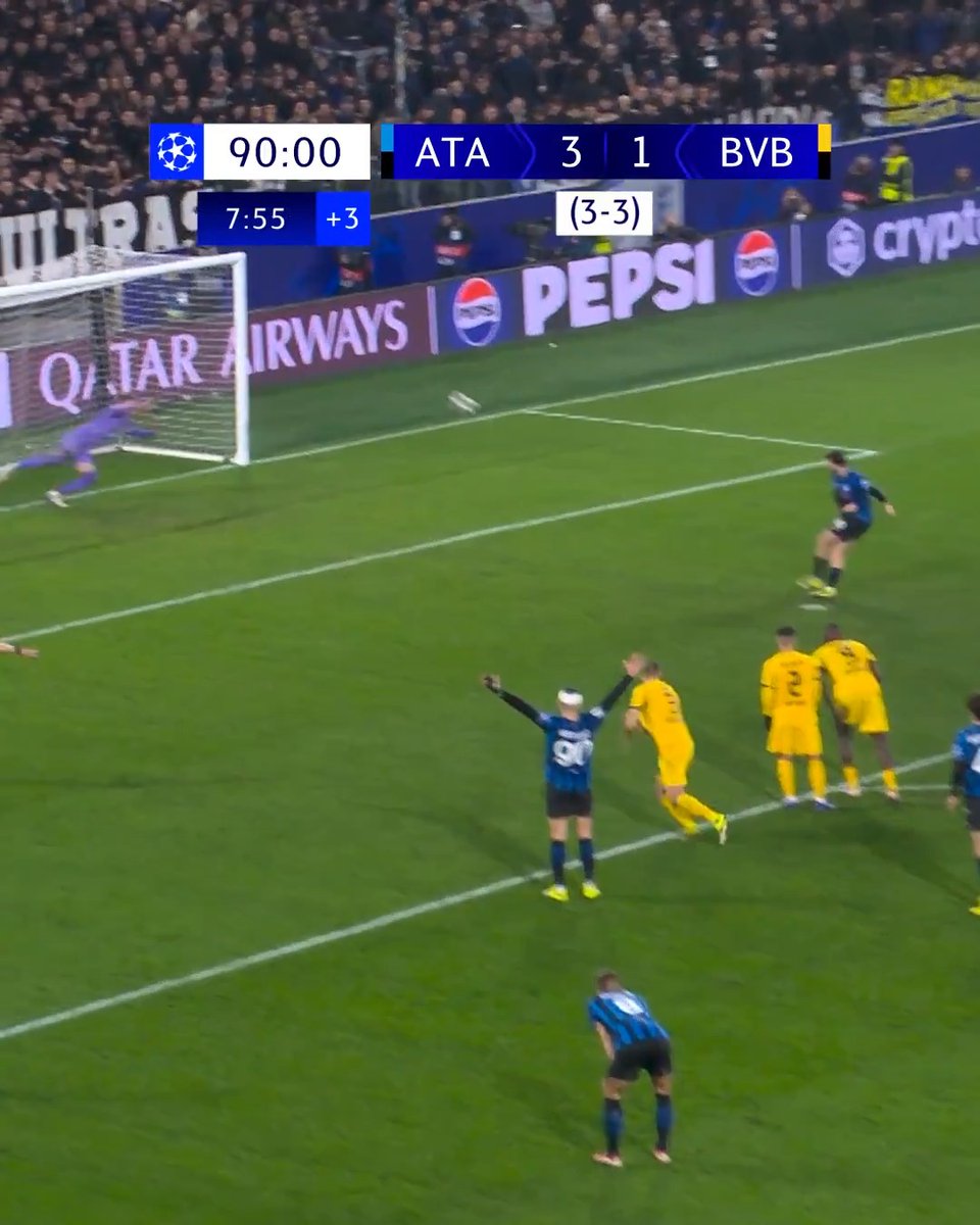 ⏱️ Stoppage-time penalty to complete an incredible Atalanta comeback... Samardžić does this 😳 #UCL